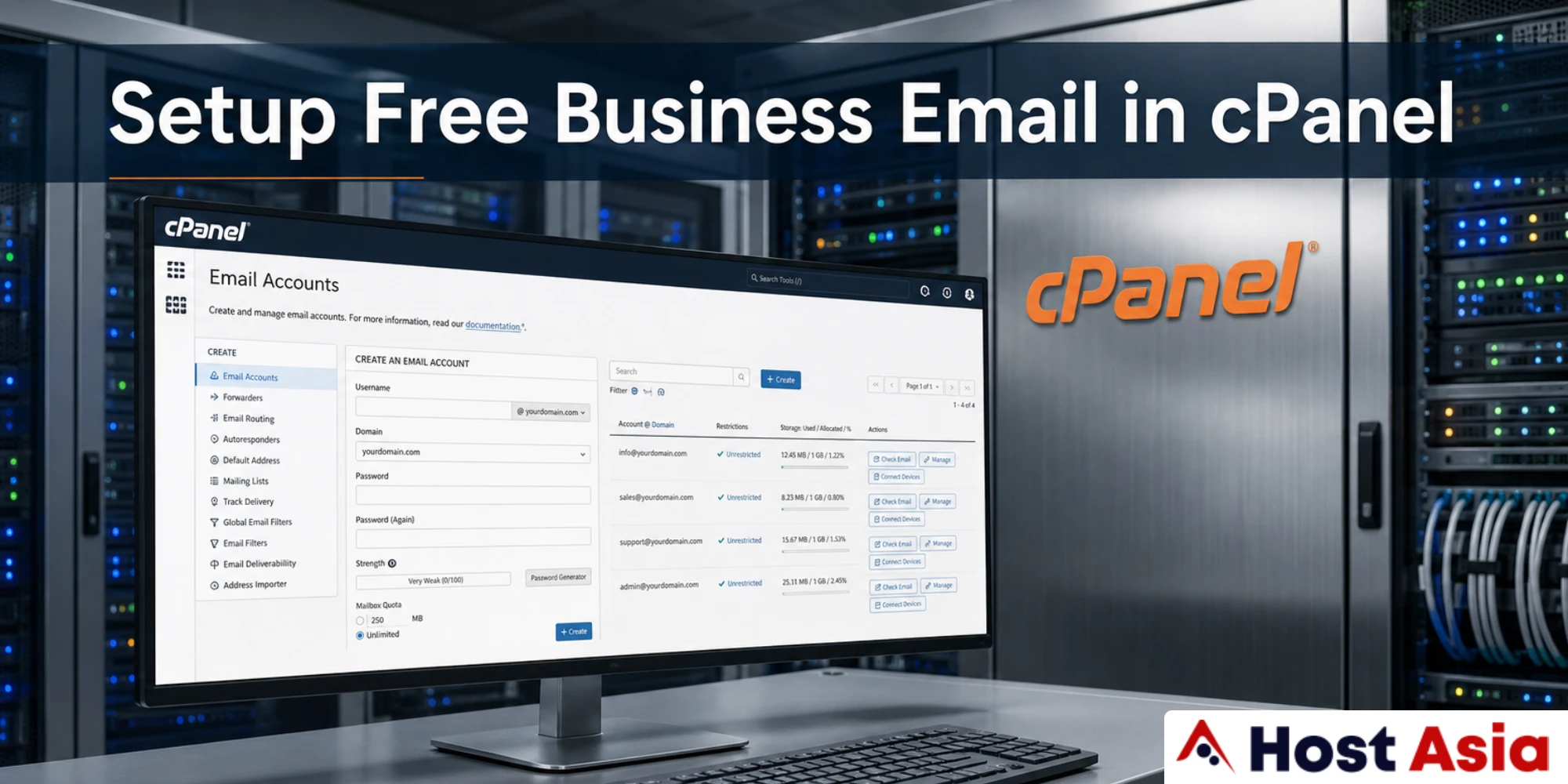 Setup Free Business Email in cPanel